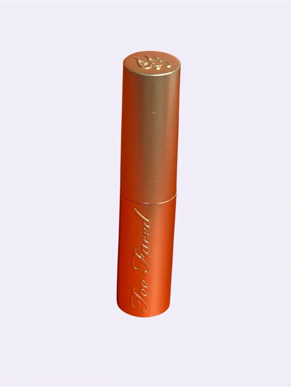 TOO FACED LIMITED EDITION in CLUELESS- Shimmer Cream Lipstick - Gold Case
